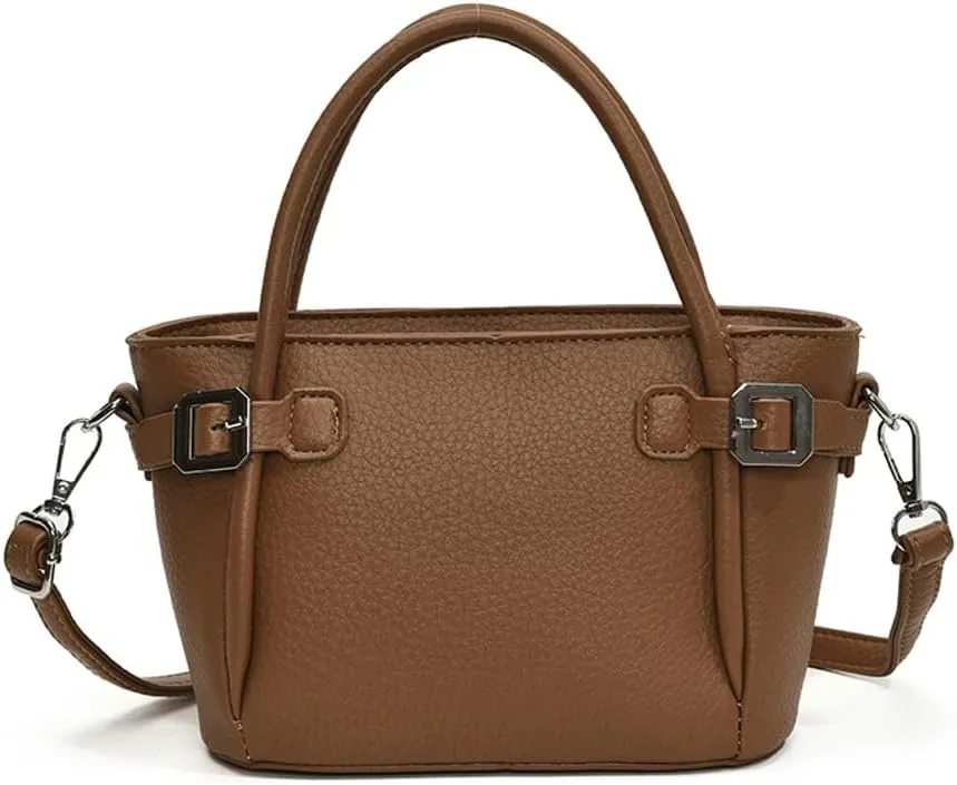 Bucket Bags for Women Trendy Crossbody Bags Elegant Handbags Leather Tote Bag Solid Color Shoulder Bag Bucket Purse
