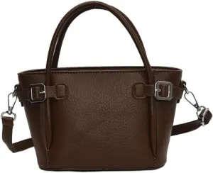 Bucket Bags for Women Trendy Crossbody Bags Elegant Handbags Leather Tote Bag Solid Color Shoulder Bag Bucket Purse