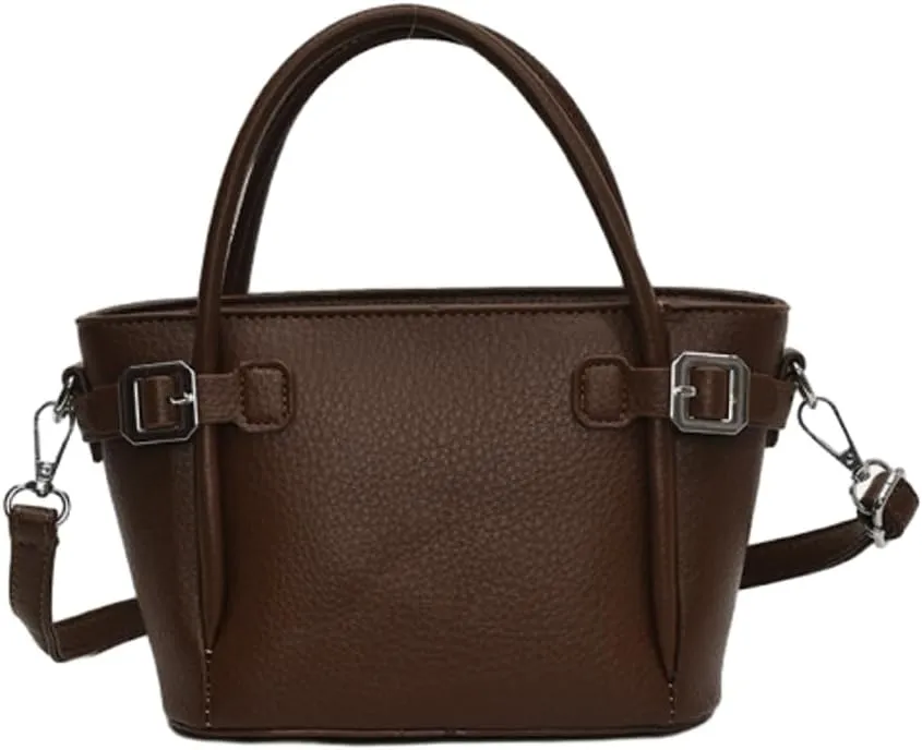 Bucket Bags for Women Trendy Crossbody Bags Elegant Handbags Leather Tote Bag Solid Color Shoulder Bag Bucket Purse