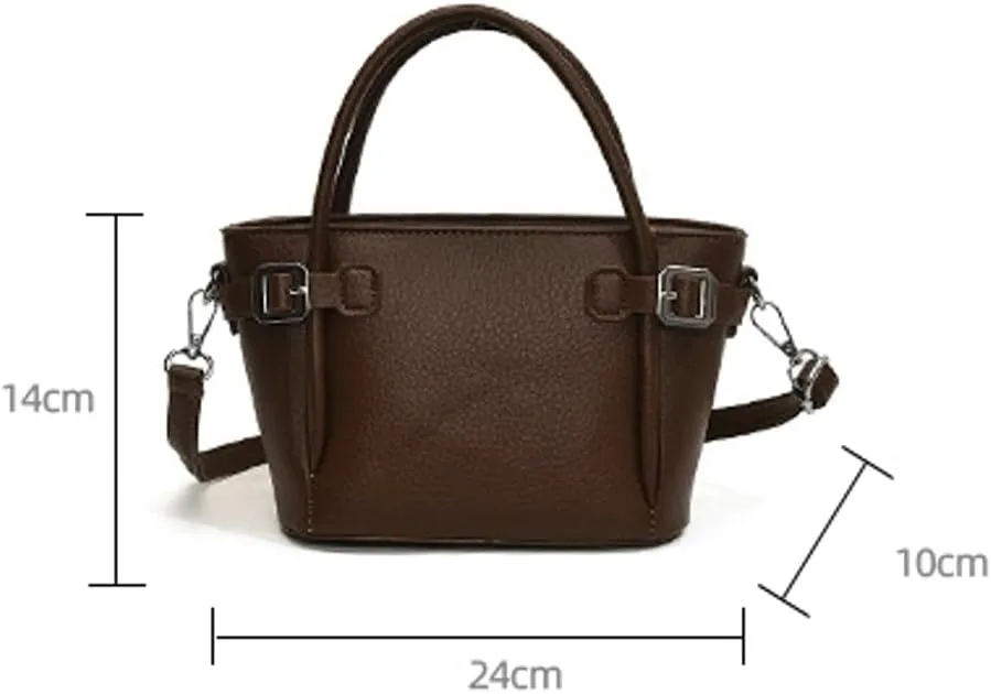 Bucket Bags for Women Trendy Crossbody Bags Elegant Handbags Leather Tote Bag Solid Color Shoulder Bag Bucket Purse