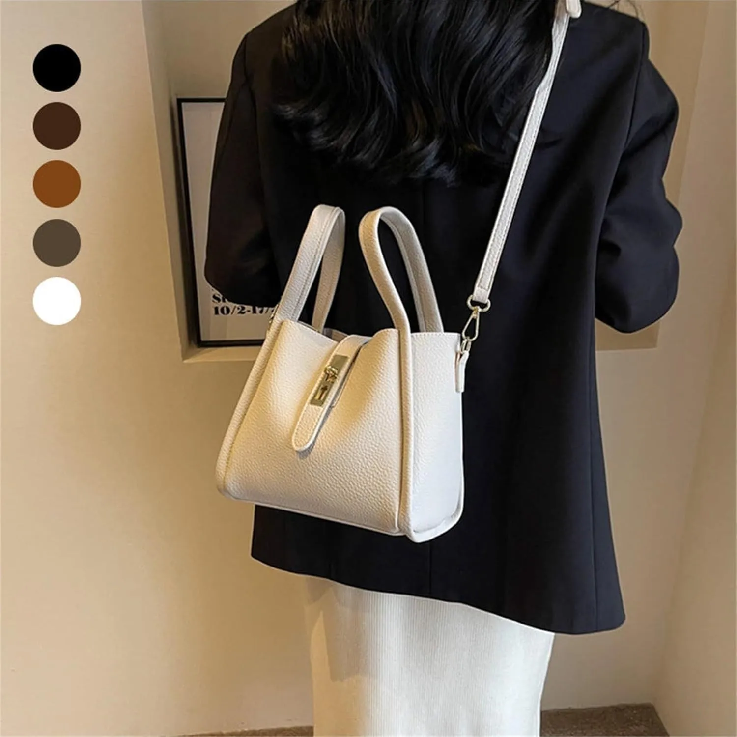 Bucket Bags for Women Trendy Vintage Bucket Bag Women's Bucket Bag Crossbody Bag Single Shoulder Handbag