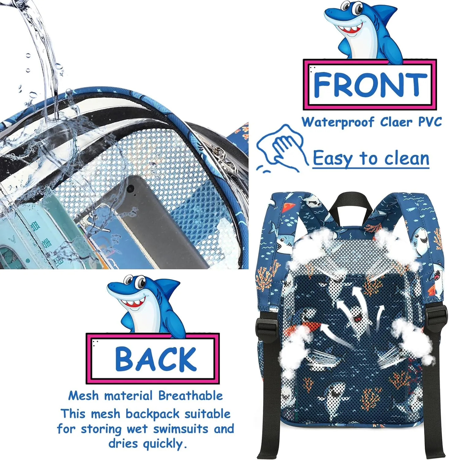 CAMTOP Clear Backpack for Stadium Events Approved 12x6x12 Small Clear Bag Mini Backpacks Purse for festival Concert Work