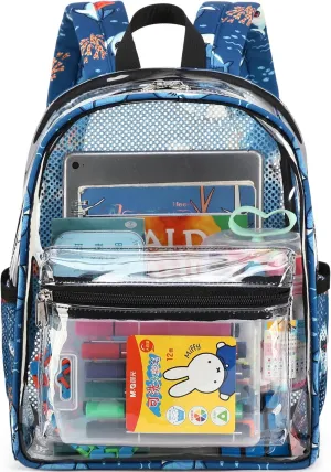 CAMTOP Clear Backpack for Stadium Events Approved 12x6x12 Small Clear Bag Mini Backpacks Purse for festival Concert Work