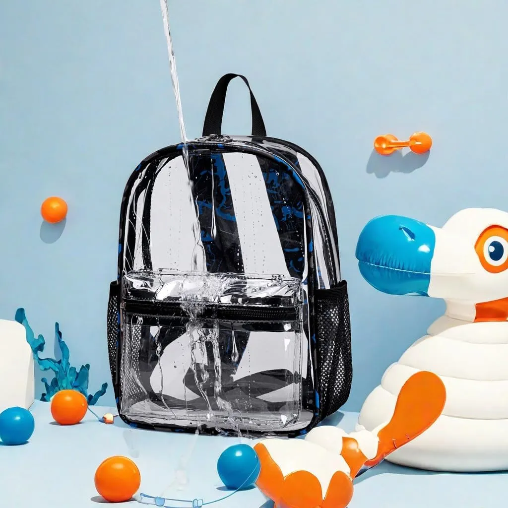 CAMTOP Clear Backpack for Stadium Events Approved 12x6x12 Small Clear Bag Mini Backpacks Purse for festival Concert Work