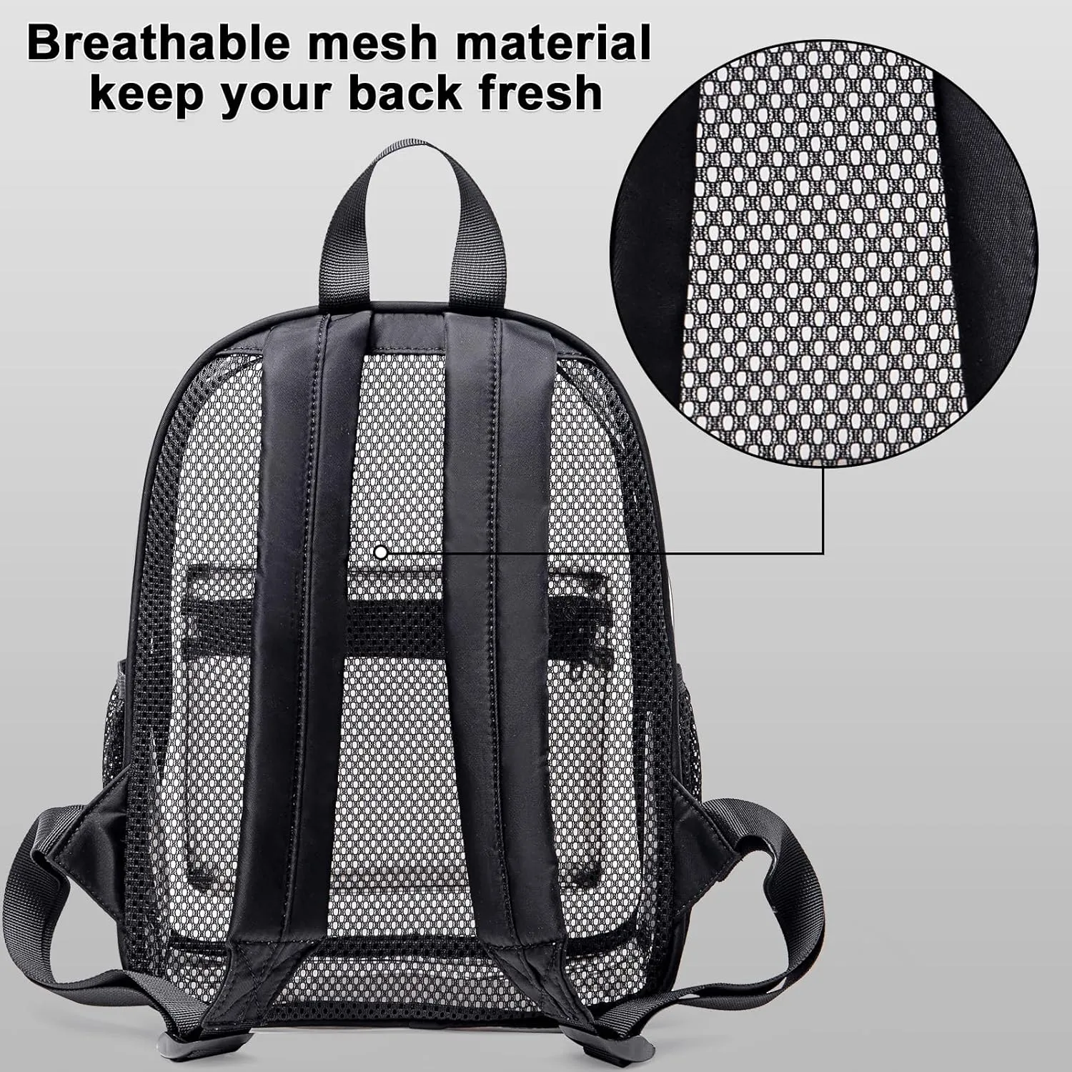CAMTOP Clear Backpack for Stadium Events Approved 12x6x12 Small Clear Bag Mini Backpacks Purse for festival Concert Work