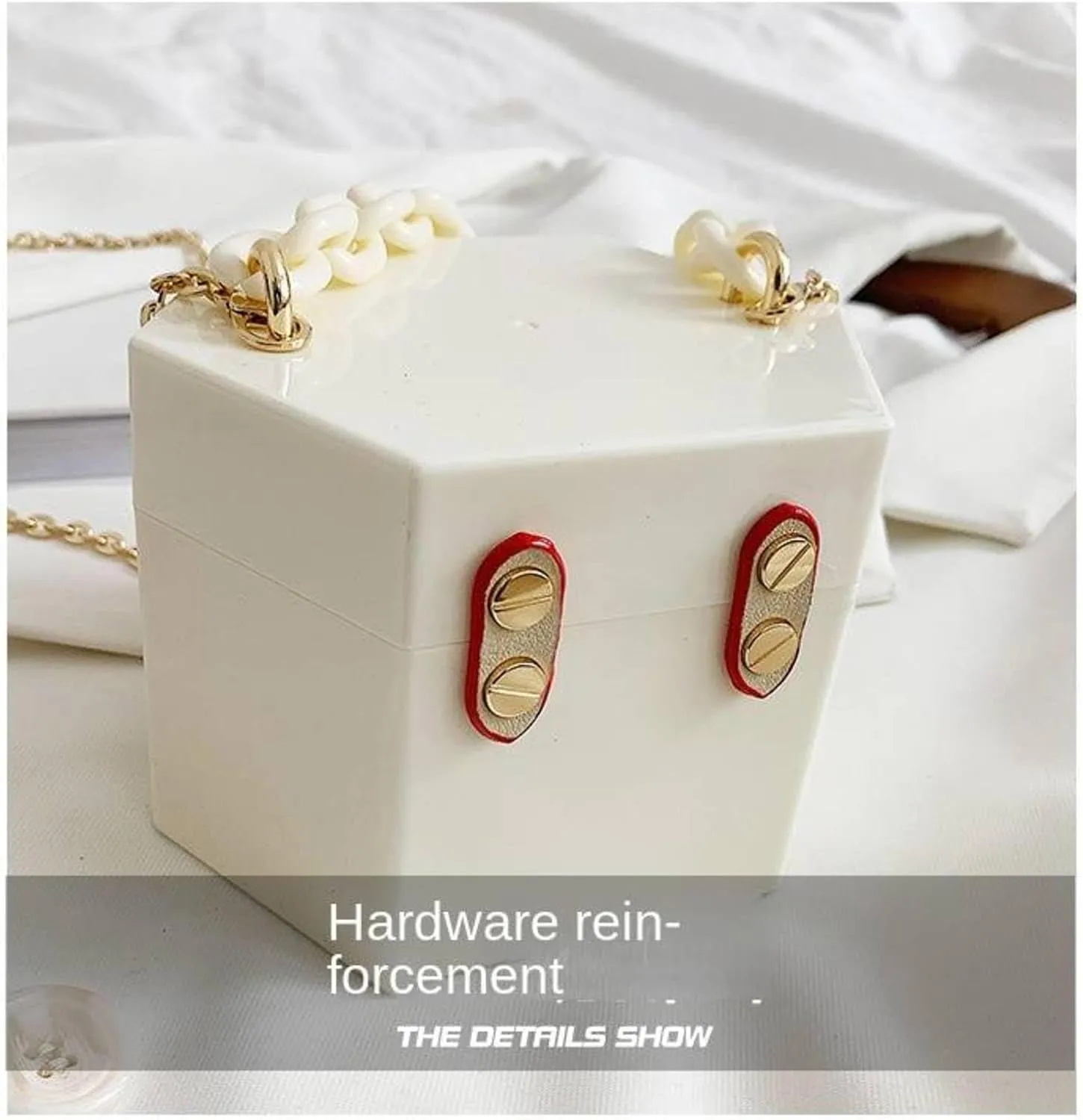 Candy Colors Resin Chain Acrylic Box Clutches Women Shoulder Female Evening Bag Flap Crossbody Bag Fashion Handbag Purse