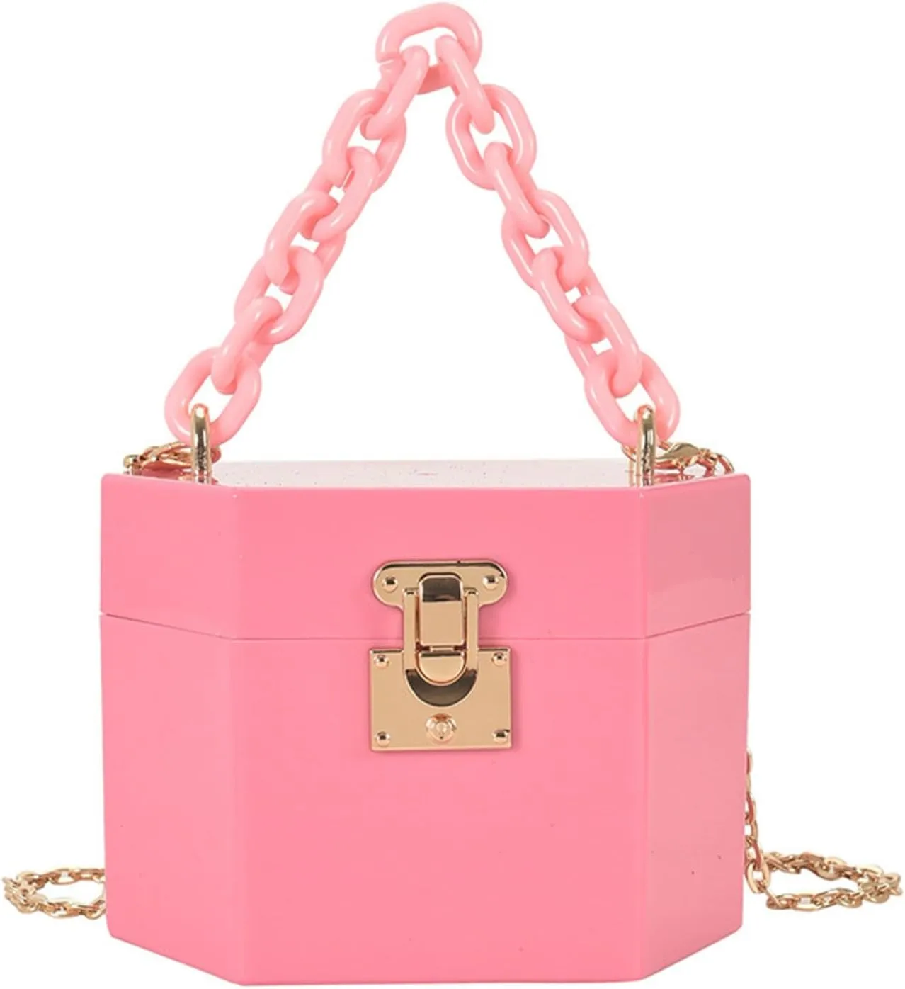 Candy Colors Resin Chain Acrylic Box Clutches Women Shoulder Female Evening Bag Flap Crossbody Bag Fashion Handbag Purse