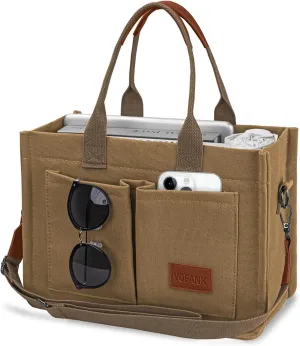 Canvas Tote Bag for Women with Pockets Large Crossbody Bag Satchel Bag Handbag Everything Everyday Bag for Work Daily