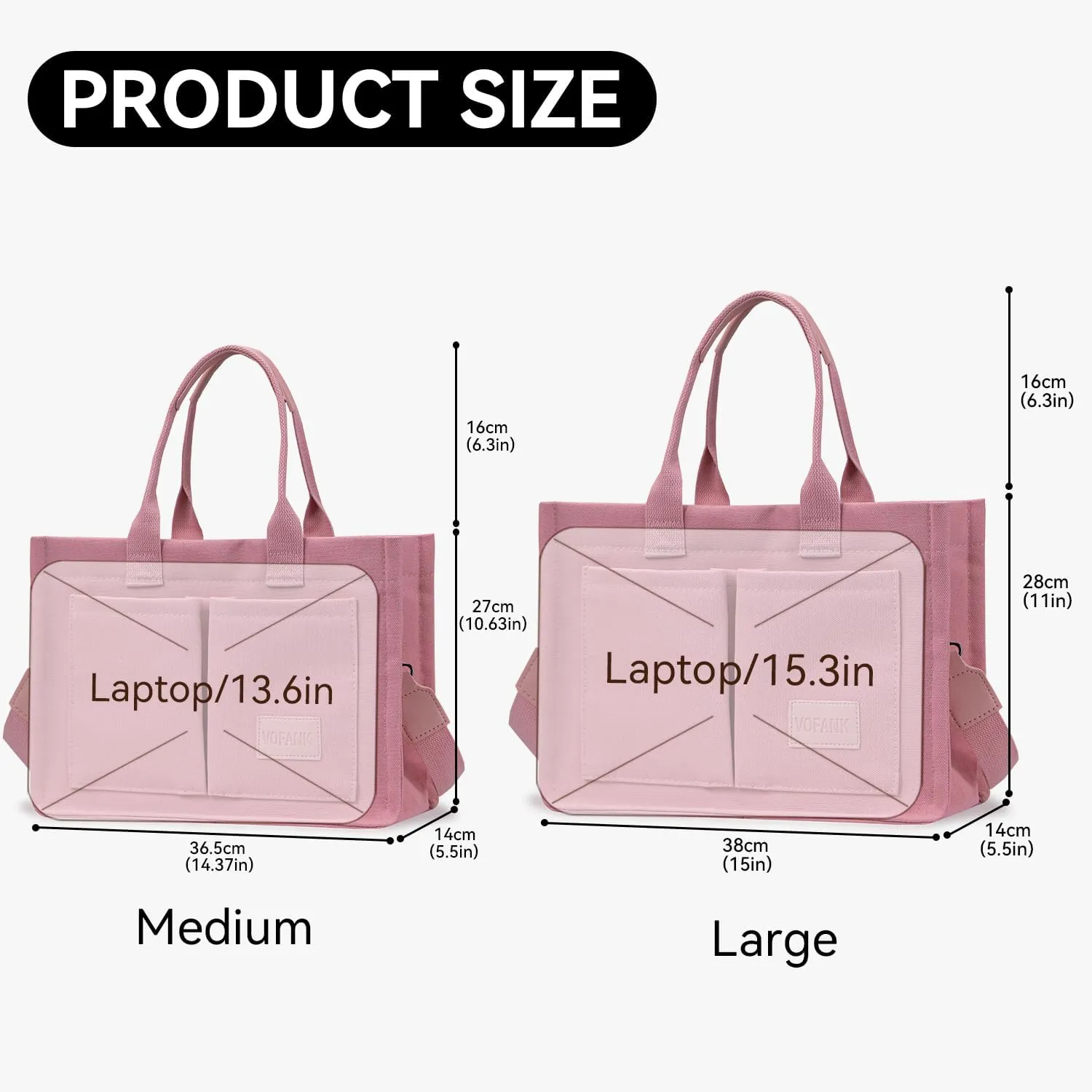 Canvas Tote Bag for Women with Pockets Large Crossbody Bag Satchel Bag Handbag Everything Everyday Bag for Work Daily