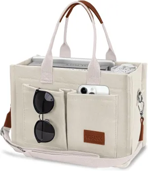 Canvas Tote Bag for Women with Pockets Large Crossbody Bag Satchel Bag Handbag Everything Everyday Bag for Work Daily