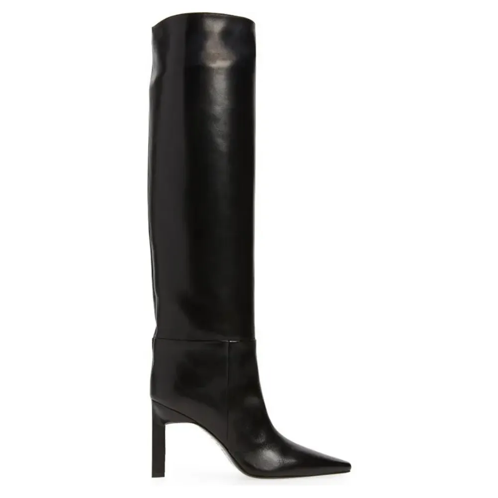 Chic Leather Knee High Boots