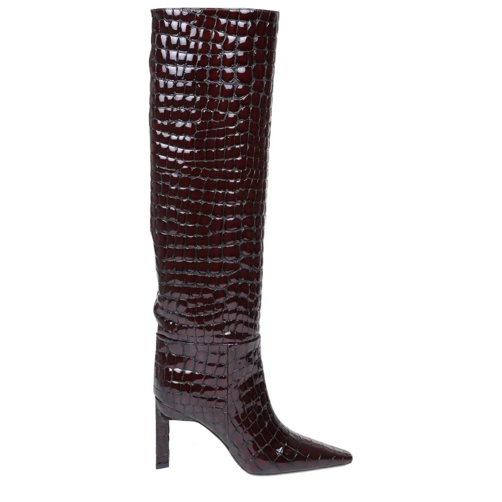 Chic Leather Knee High Boots