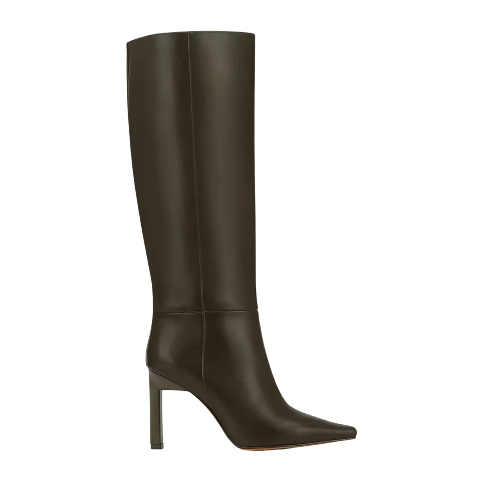 Chic Leather Knee High Boots