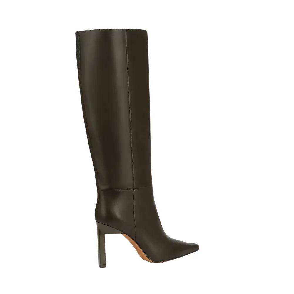 Chic Leather Knee High Boots
