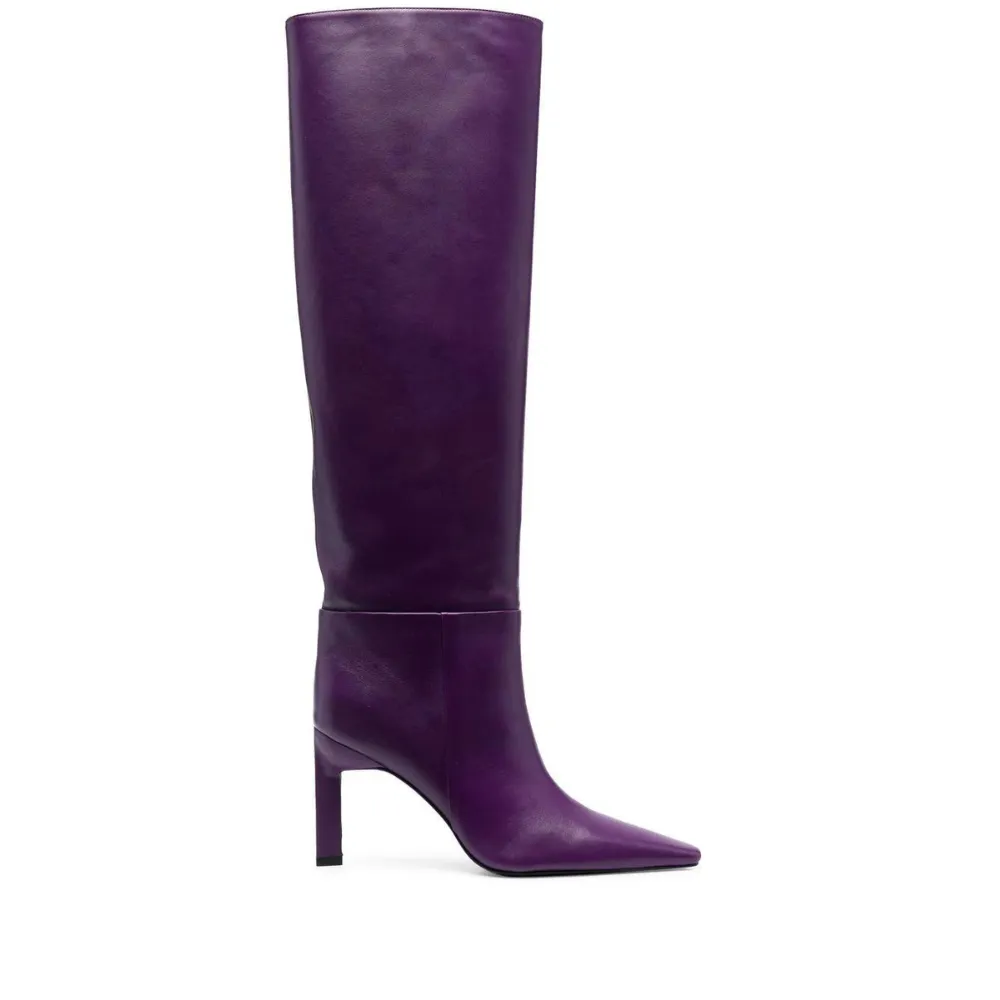 Chic Leather Knee High Boots