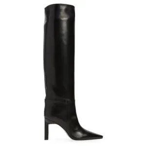 Chic Leather Knee High Boots