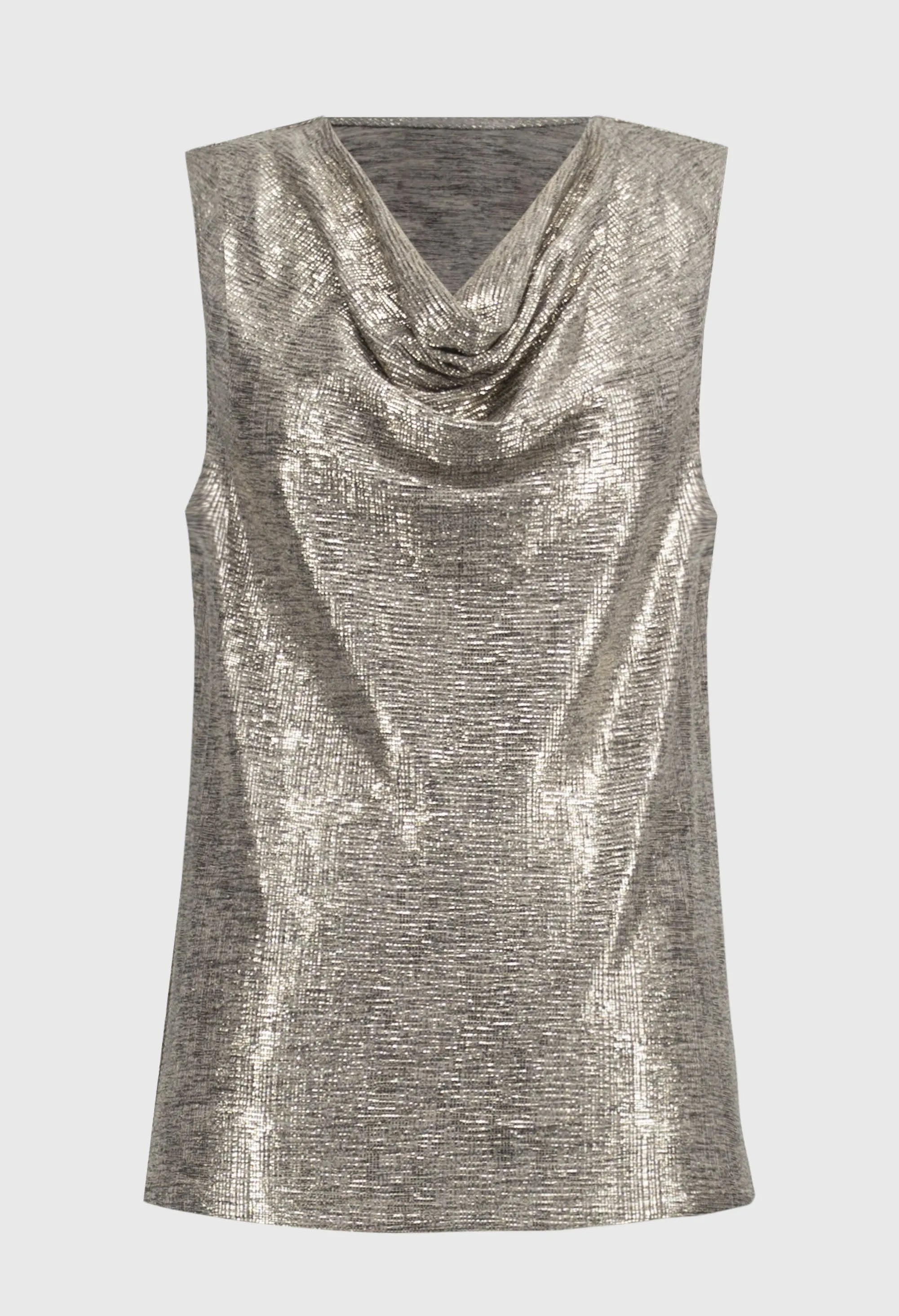 Chic Sleeveless Cowl Neck Top