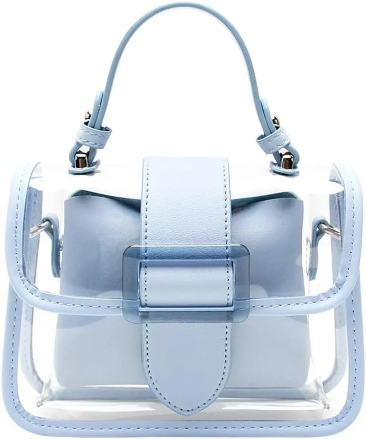 Clear Bag Stadium Events Women 2025 Trendy PVC See Through Purses Chain Shoulder Crossbody Bags Satchel Mini Handbag