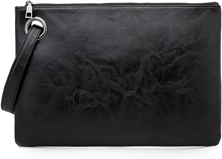 Clutch Purse for Women Vegan Leather Wristlet Wallet Roomy Envelope Clutch Designer Purses and Handbags for Daily Use