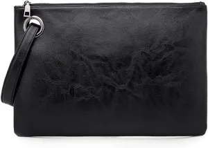 Clutch Purse for Women Vegan Leather Wristlet Wallet Roomy Envelope Clutch Designer Purses and Handbags for Daily Use