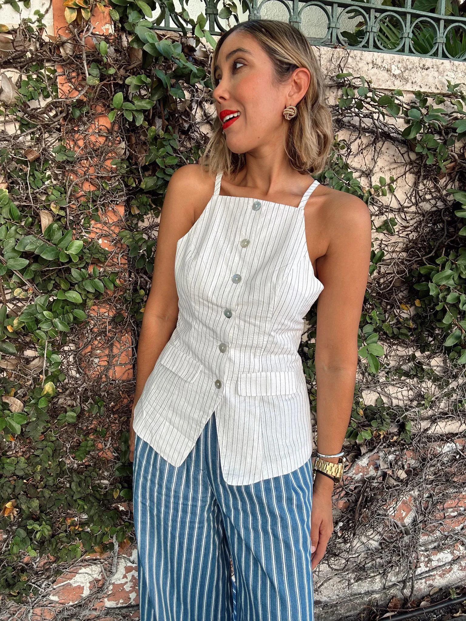 Coastal Breeze Seersucker Top