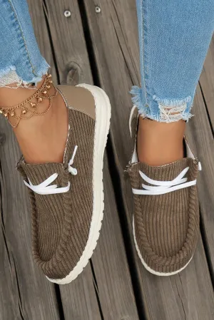 Coffee Lace Up Casual Shoes