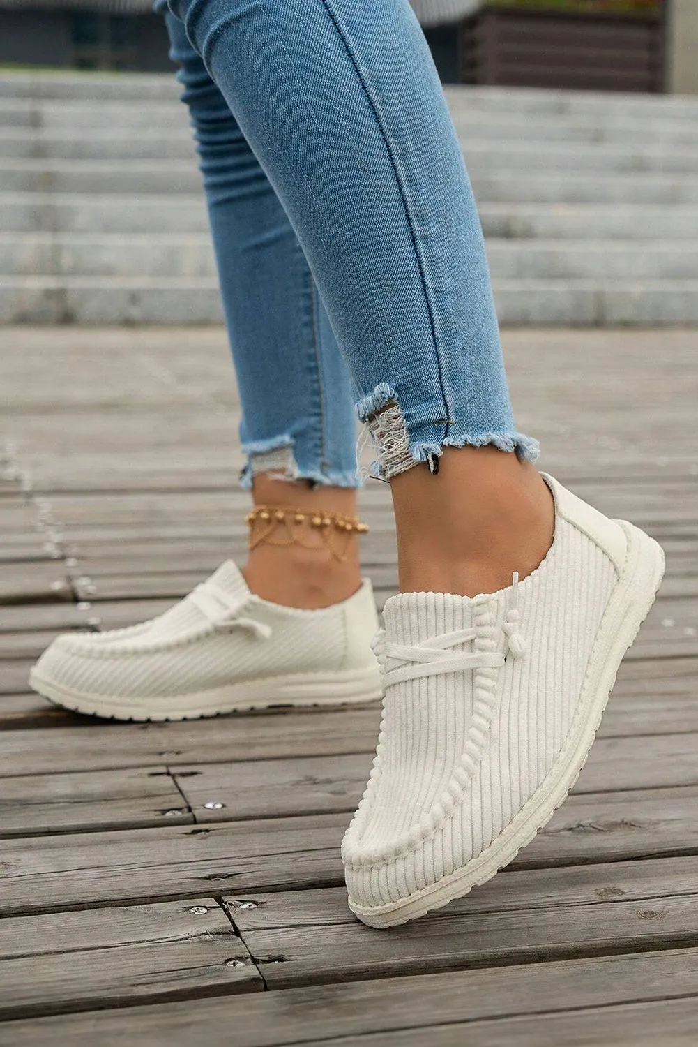 Coffee Lace Up Casual Shoes