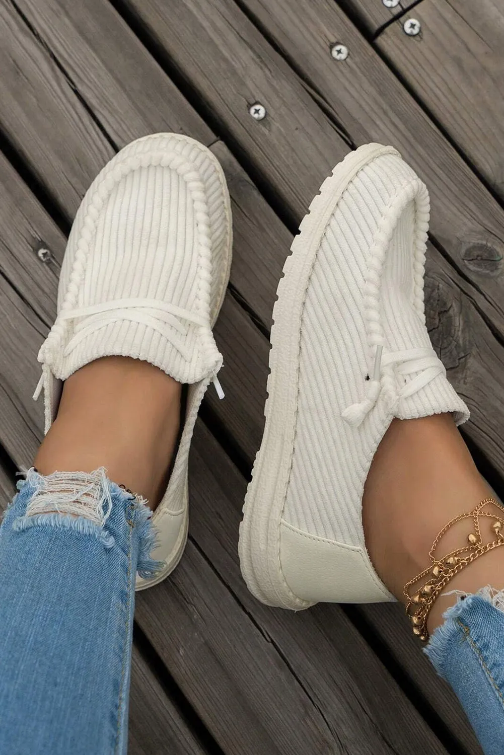 Coffee Lace Up Casual Shoes
