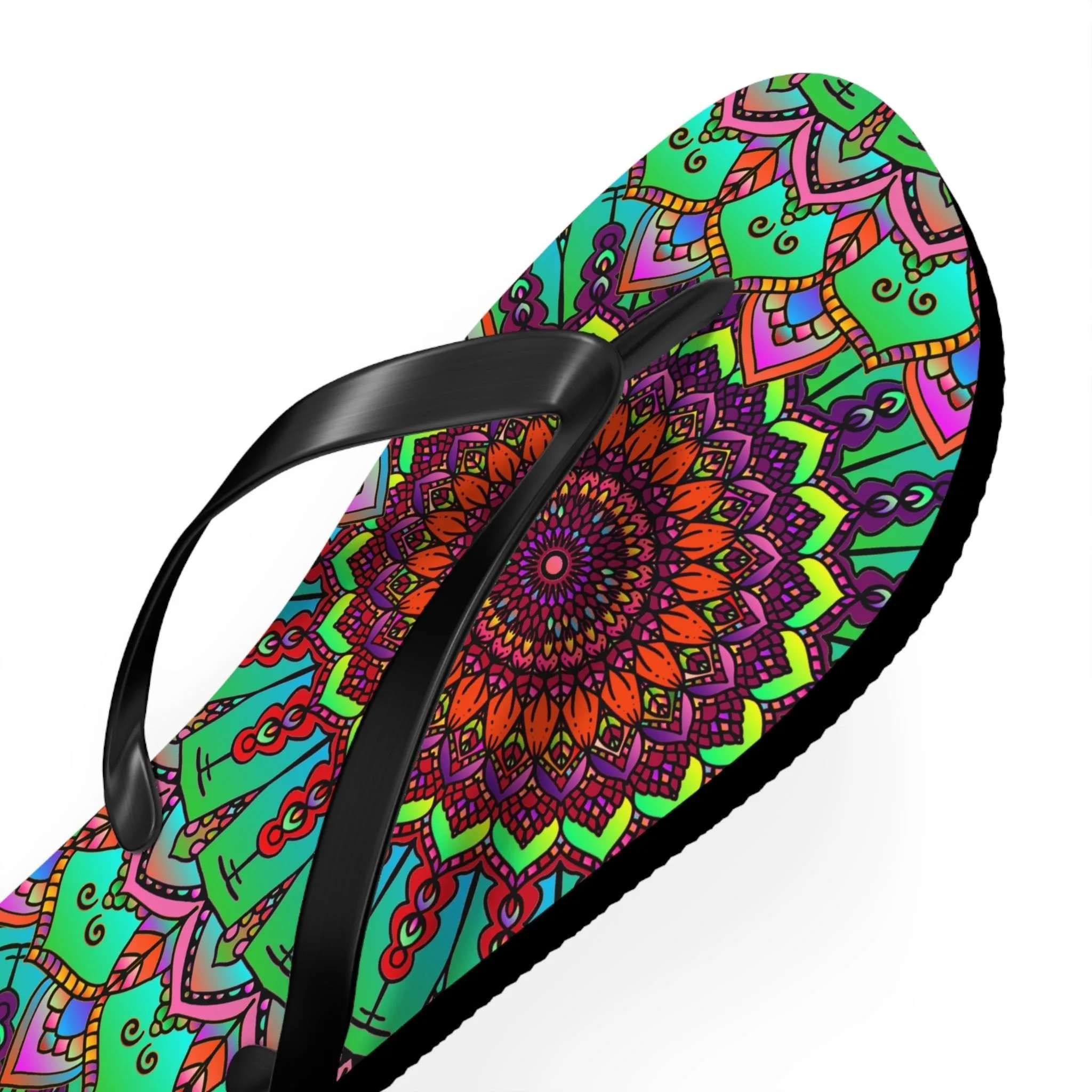 Colorful Mandala Flip Flops - Tranquil Summer