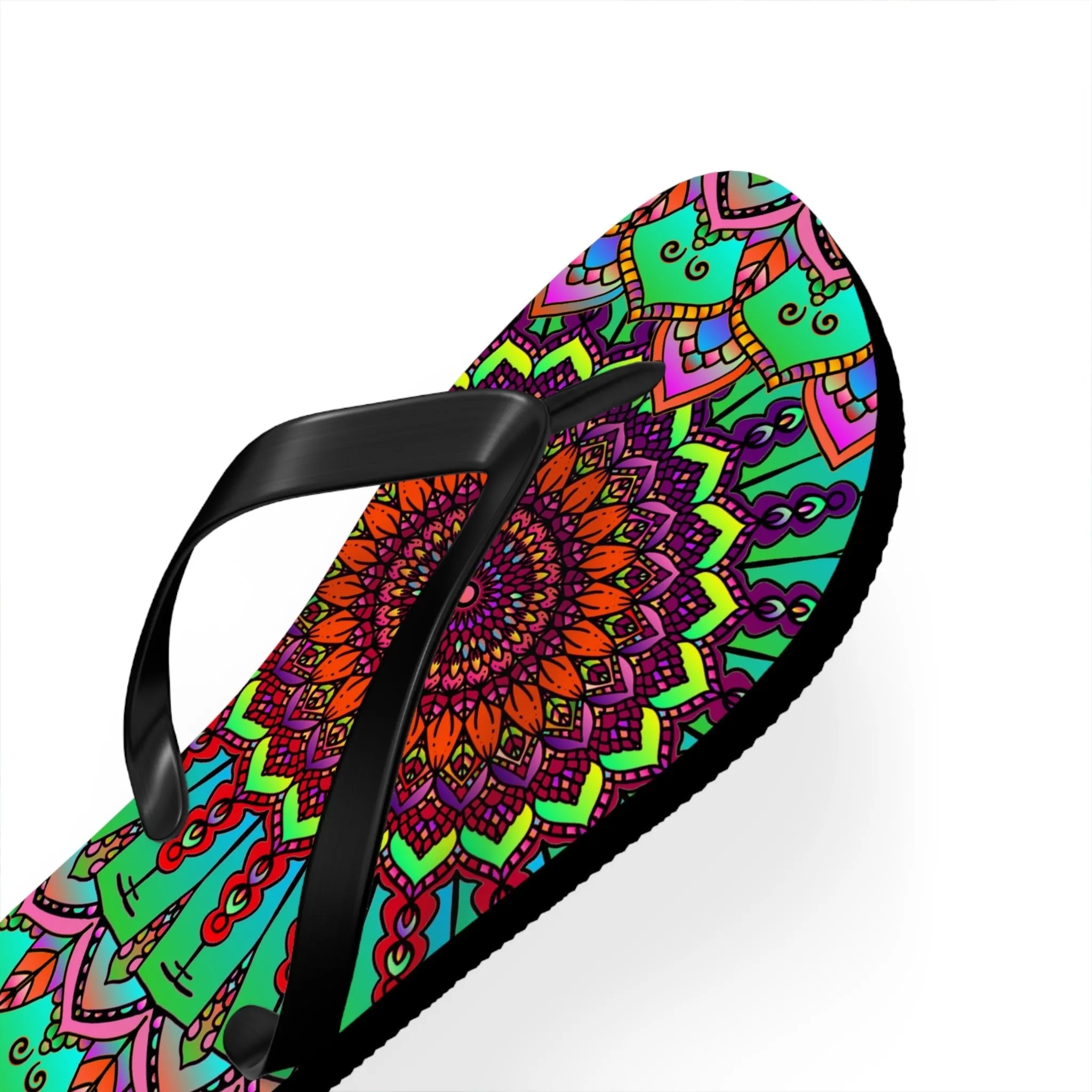 Colorful Mandala Flip Flops - Tranquil Summer