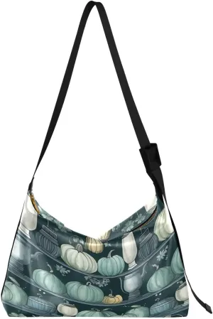 Colorful Pumpkins Cabinet Tote Bag for Women Large Hobo Bags Crossbody Bags Leather Hobo Bags with Adjustable Strap for Girl Men