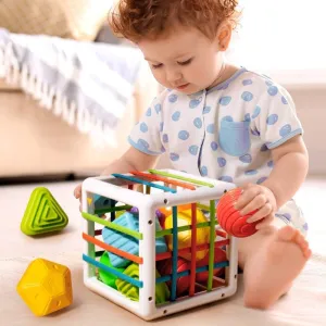 Colorful Shape Blocks Sorting Game Baby Montessori Learning Educational Toys For Children Baby Birth  0 12 Months Gift