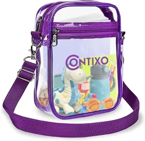 Contixo TB03 Clear Bag for Stadium Events - PVC Crossbody Bag, Clear Purse Messenger Bag for Kids