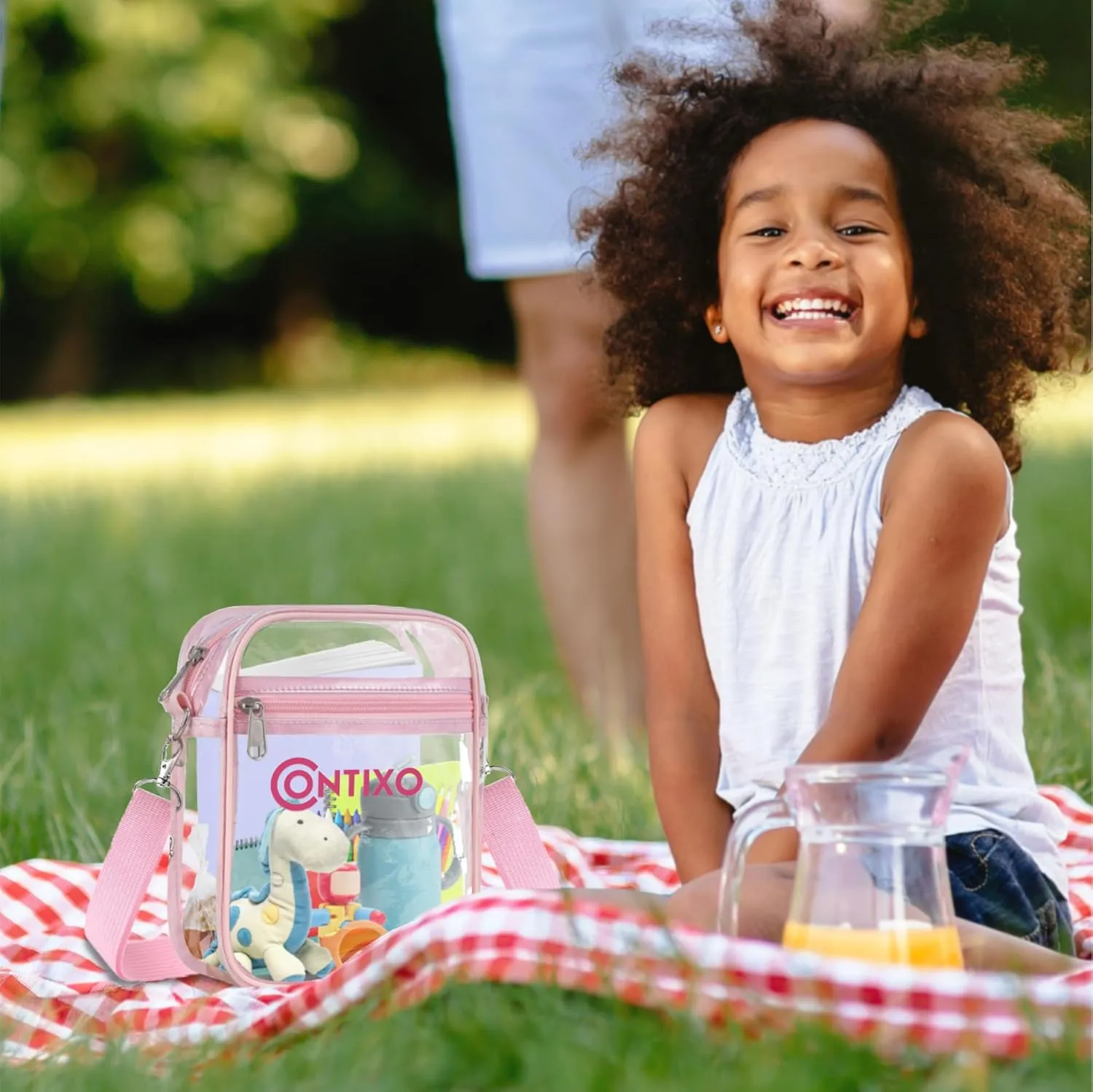 Contixo TB03 Clear Bag for Stadium Events - PVC Crossbody Bag, Clear Purse Messenger Bag for Kids