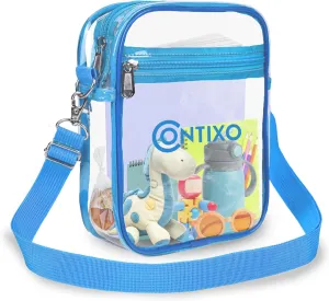Contixo TB03 Clear Bag for Stadium Events - PVC Crossbody Bag, Clear Purse Messenger Bag for Kids