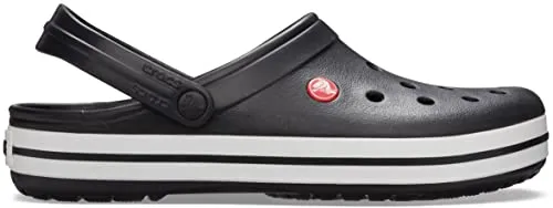 Crocs unisex adult Men's and Women's Crocband Clog, Black, 8 Women 6 Men US
