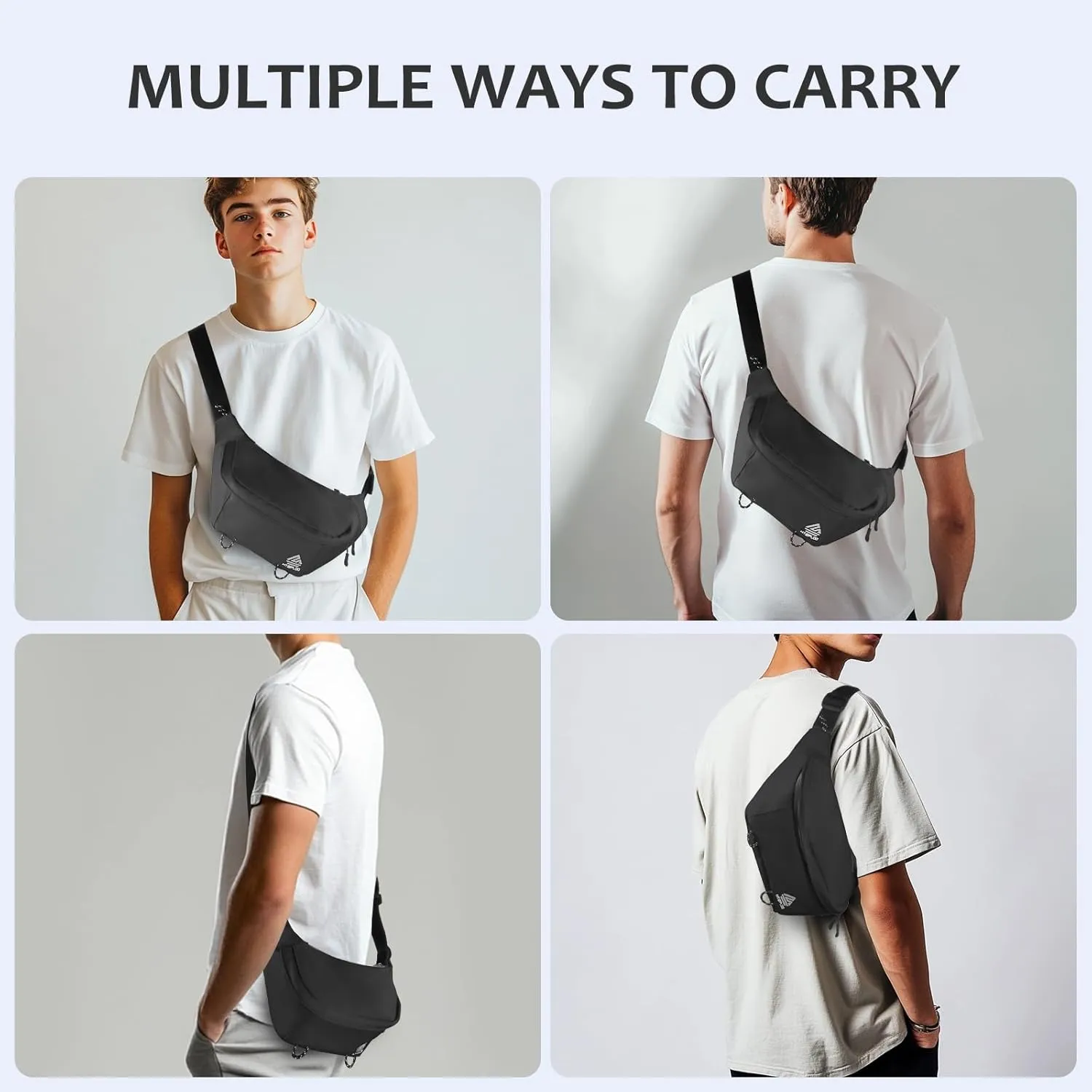 Crossbody Bag for Women Men, Sling Bag for Travel Hiking Walking Cycling