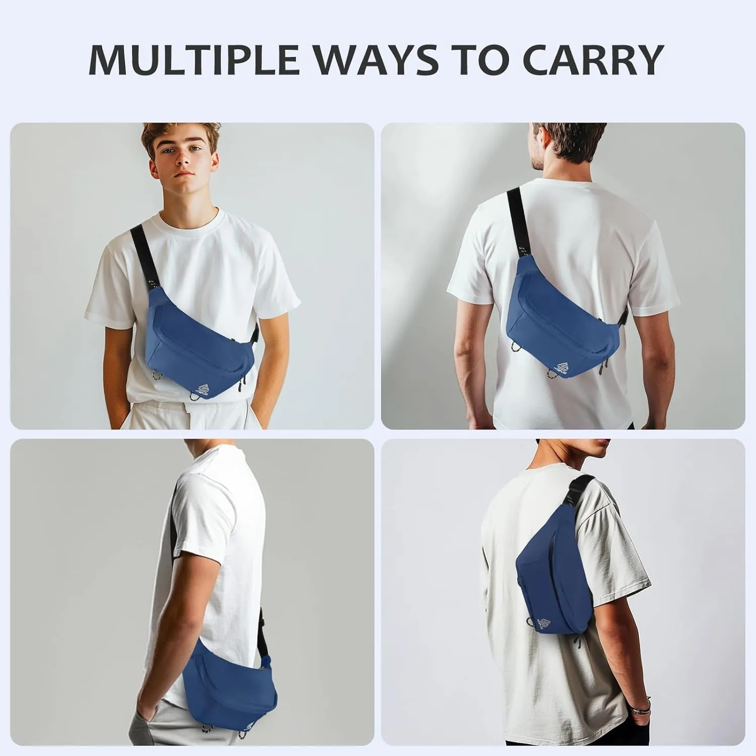 Crossbody Bag for Women Men, Sling Bag for Travel Hiking Walking Cycling