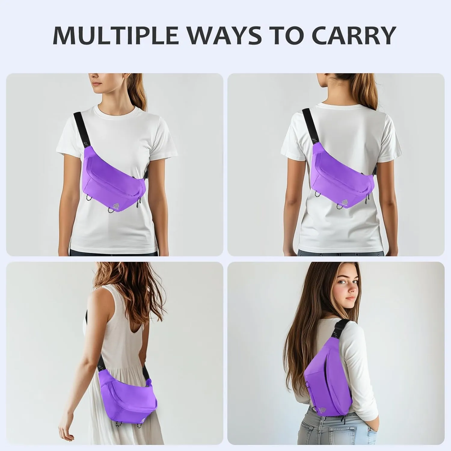 Crossbody Bag for Women Men, Sling Bag for Travel Hiking Walking Cycling