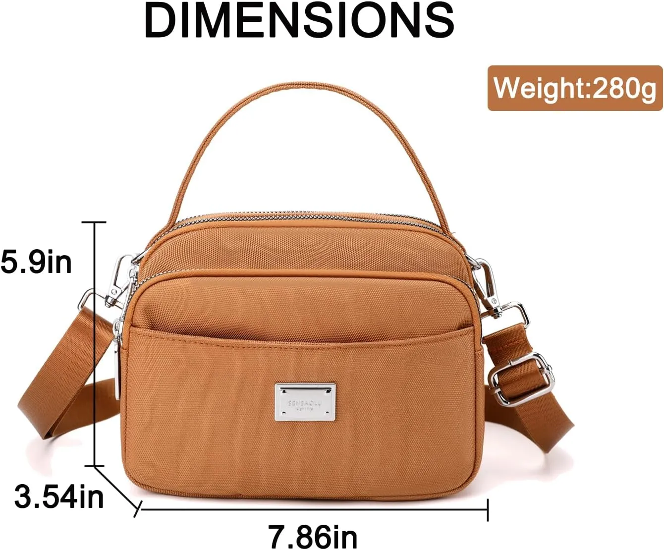 Crossbody Bag for Women,Lightweight Small Crossbody Purse Nylon Women's Shoulder Handbags With Top Handle