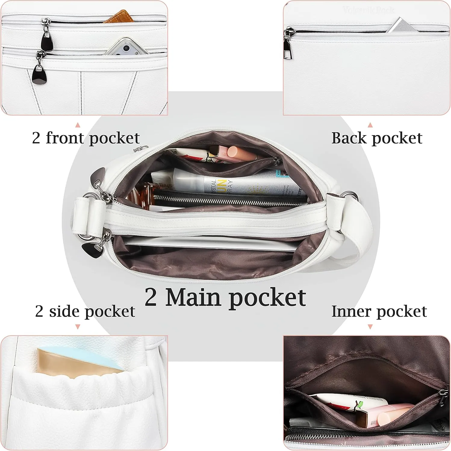Crossbody Purse for Women Ladies Soft PU Leather Shoulder Bag Medium Roomy Handbag Fashion Tote Top Handle Satchel