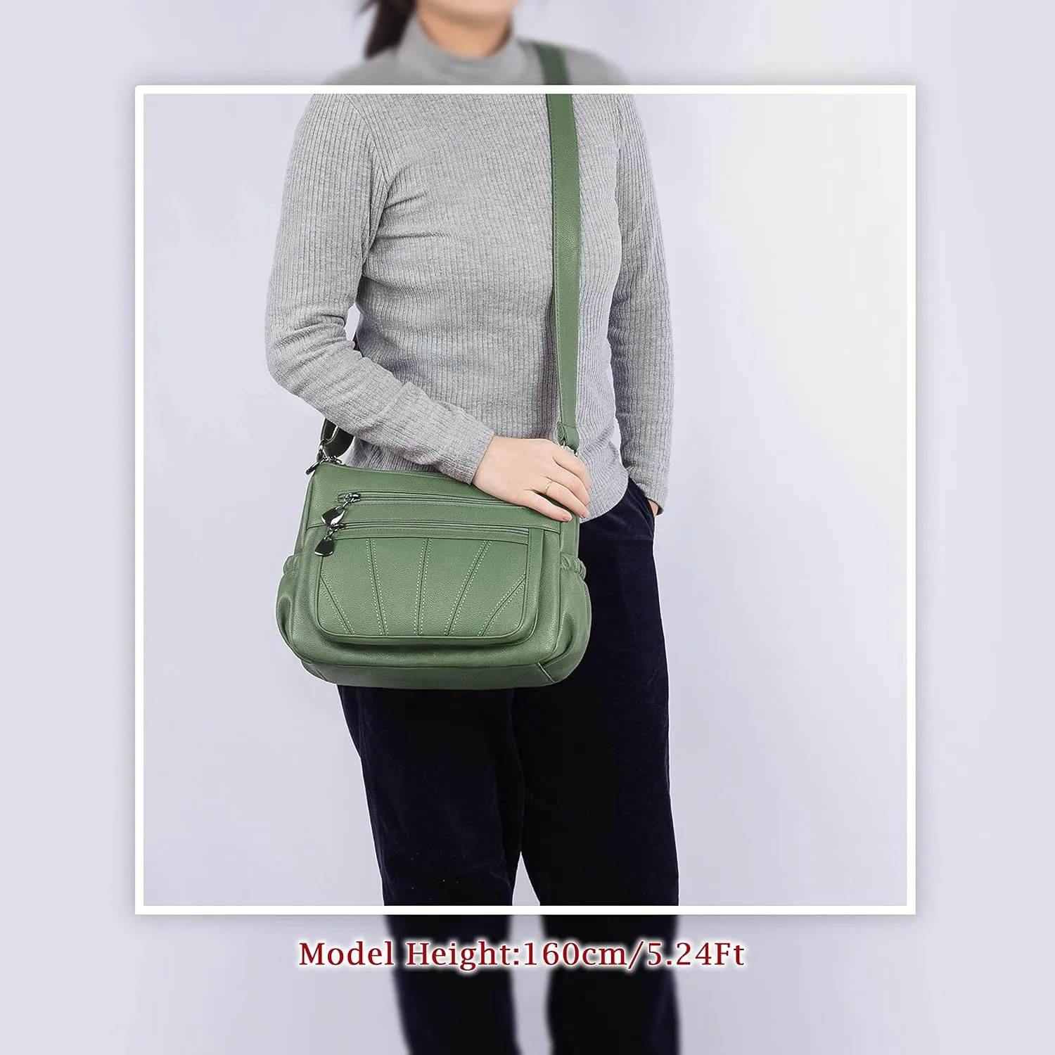 Crossbody Purse for Women Ladies Soft PU Leather Shoulder Bag Medium Roomy Handbag Fashion Tote Top Handle Satchel