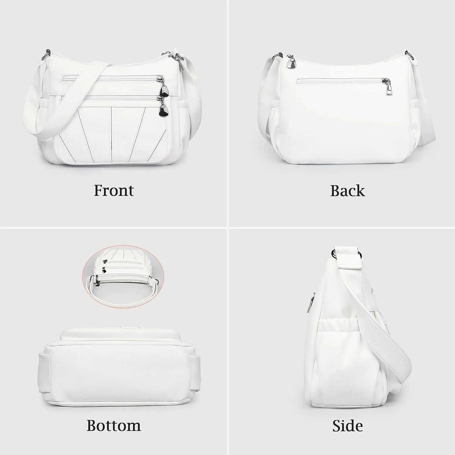 Crossbody Purse for Women Ladies Soft PU Leather Shoulder Bag Medium Roomy Handbag Fashion Tote Top Handle Satchel