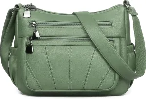 Crossbody Purse for Women Ladies Soft PU Leather Shoulder Bag Medium Roomy Handbag Fashion Tote Top Handle Satchel