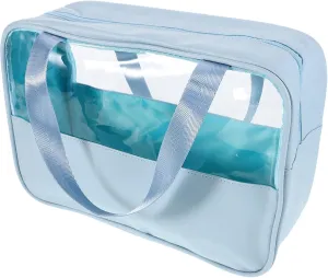 Custom Toiletry Bag Travel Makeup Bag Lipstick Compartment Water Resistant Plastic Case for Women School Traveling