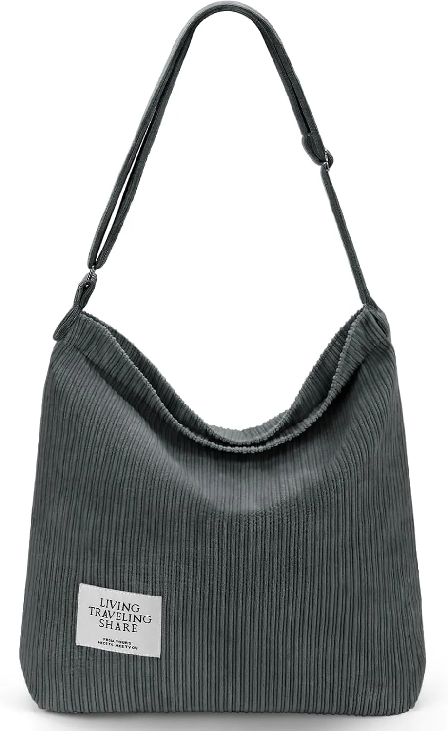 EIMMBD Corduroy Tote Bag for Women Tote Bag Aesthetic Handbags Shoulder Bag Crossbody Bag with Zipper for Travel Work