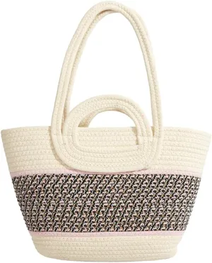 Epsion Summer Straw Tote Bags for Women Knitted Handbags Beach Woven Shoulder Bag Travel 2025