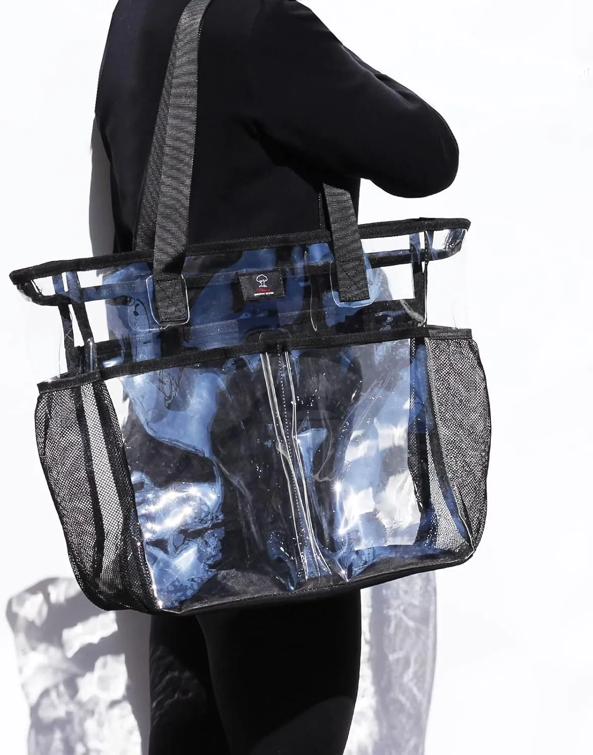 ESVAN Clear Tote bags Stadium Approved Security Travel Gym See Through Bags for Work Sports Concerts Travel Beach