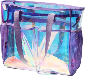 ESVAN Clear Tote bags Stadium Approved Security Travel Gym See Through Bags for Work Sports Concerts Travel Beach