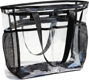 ESVAN Clear Tote bags Stadium Approved Security Travel Gym See Through Bags for Work Sports Concerts Travel Beach